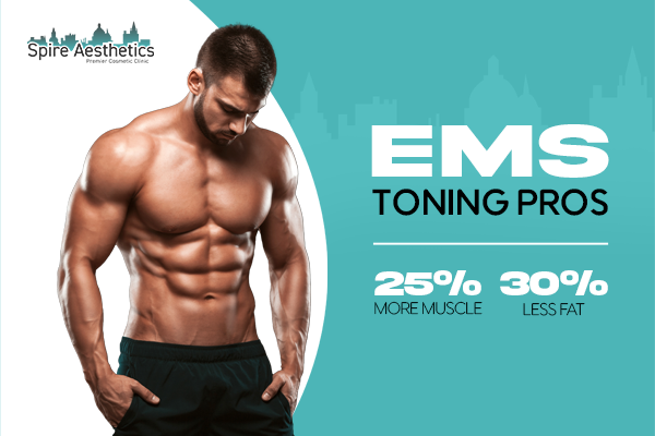 image of man with benefits of EMS toning pros treatment to help combat weight gain Thames Ditton